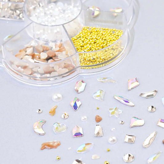 Nail Stone 7-piece set - 4 pearl full stones