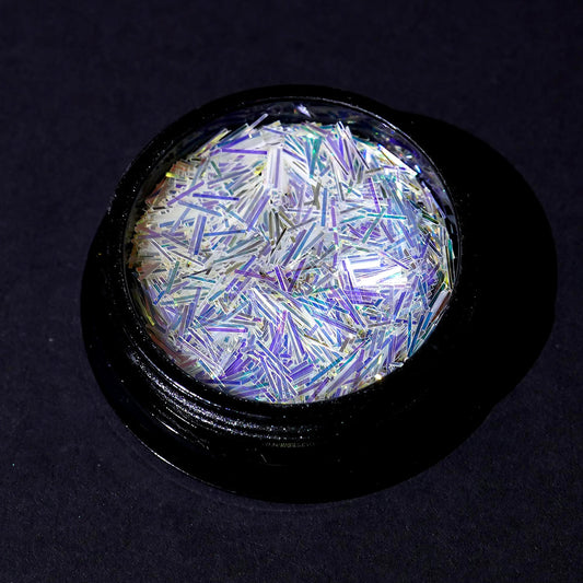 Silver Mirror Nail Glitter - Line Real Metal