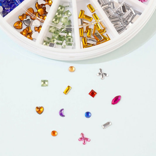 Mini Nail Stone Set of 12 - 1 Butterfly Heart