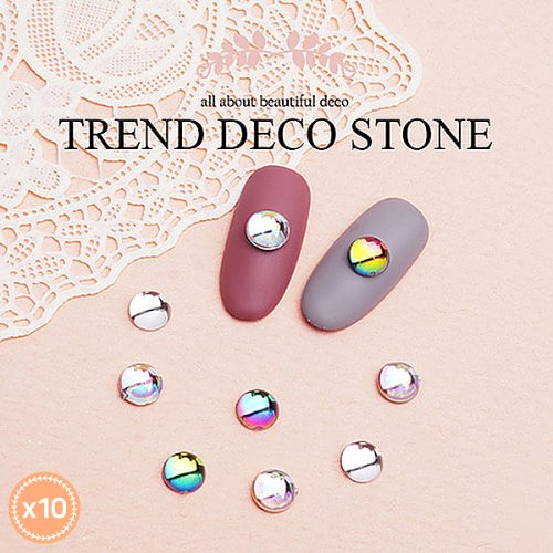 Trendy Aurora Shine Flat Stone (10 pieces)