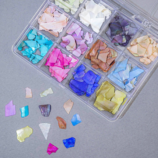 Nail Mother-of-pearl 12-piece set - 1 seashell