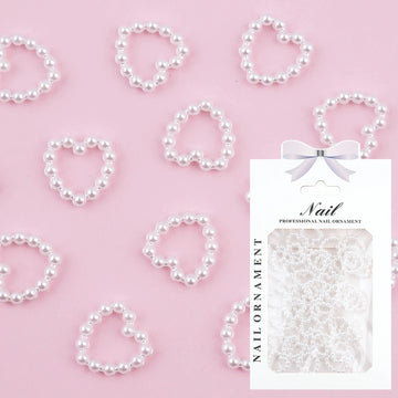 Pearl parts mix set-6 heart pearl