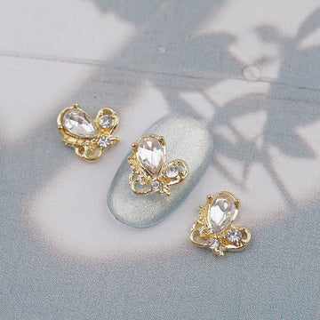 Heart Nail Parts- 83 Butterfly Crystal Stone