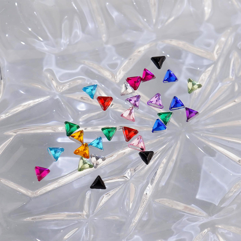 Mini Nail Stone Set of 12 - 5 Triangular Stones