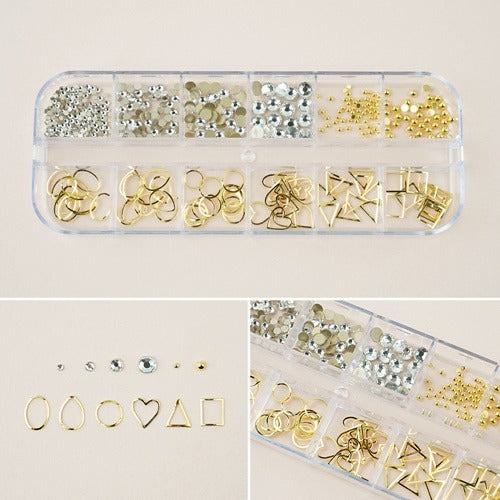 12 sets of round crystal flat stones