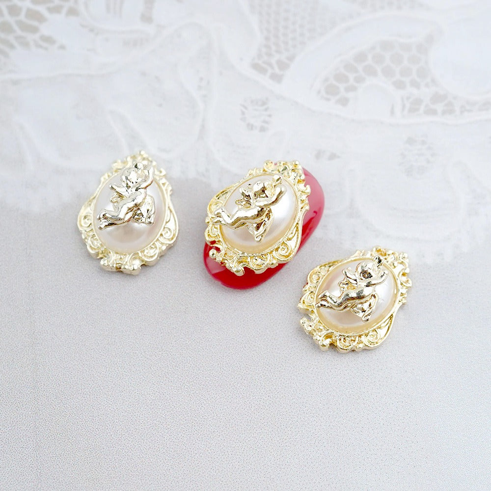 Luxury Nail Parts-54 Brooch Pearl Elzel Stone