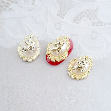Luxury Nail Parts-54 Brooch Pearl Elzel Stone