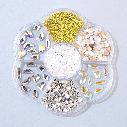 Nail Stone 7-piece set - 4 pearl full stones
