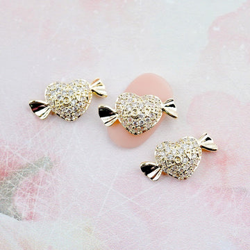 Luxury Nail Parts-56 Heart Love Candy Stone