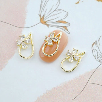 Luxury Nail Parts-45 Flower Water Drop Stone