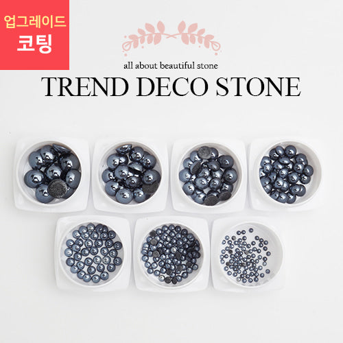 Nail Deco Luxury Half Pearl (Black)-3