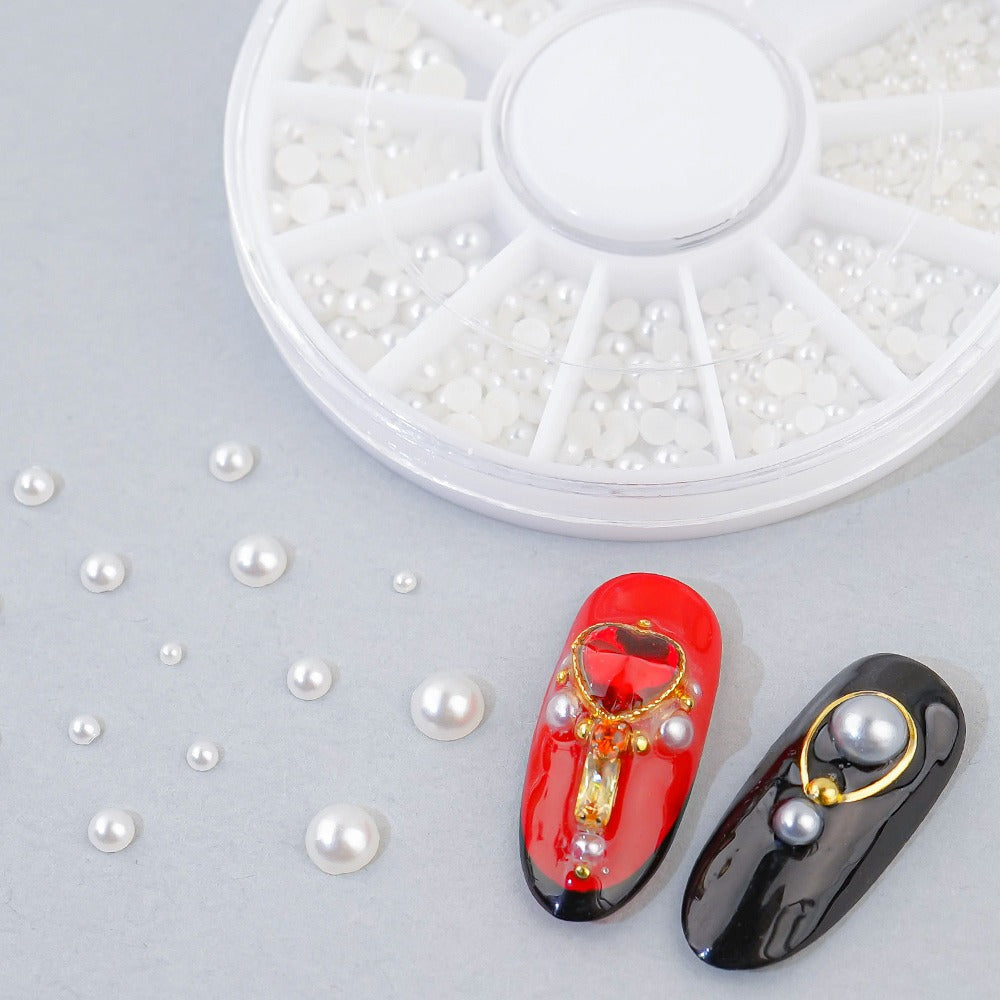 Nail parts half pearl 12 sets