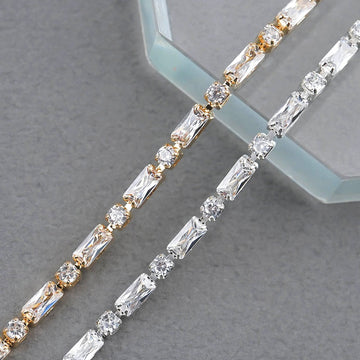 Zircon Stone Chain-4 Length 10cm