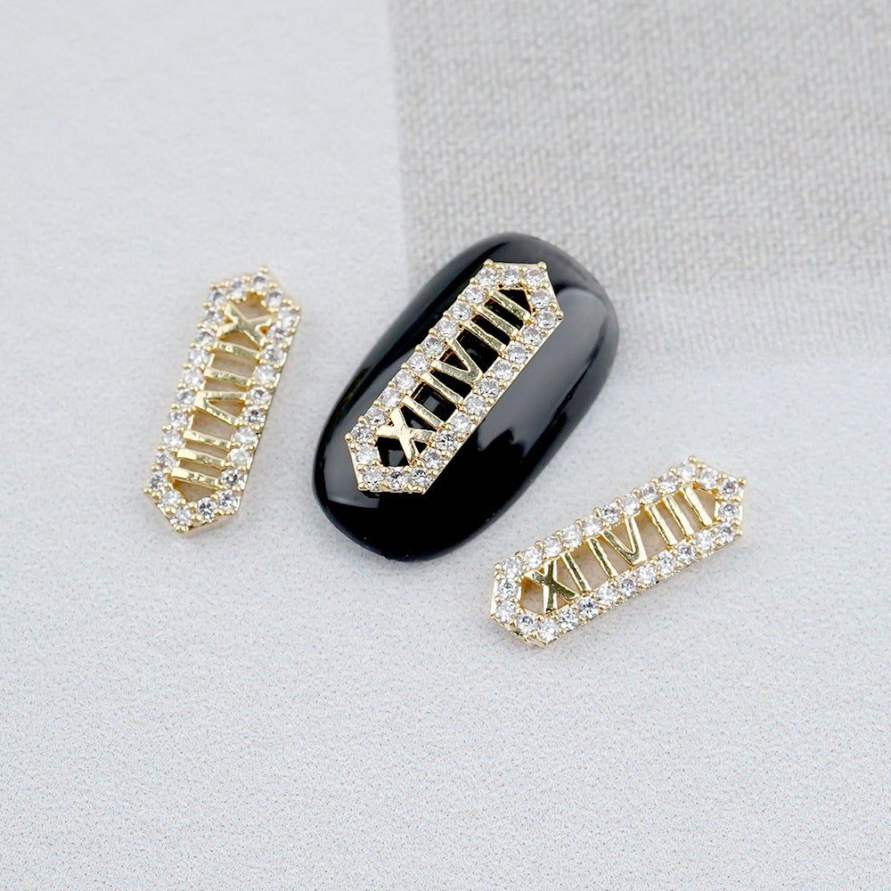 Luxury Nail Parts-51 Roman Numeral Stone
