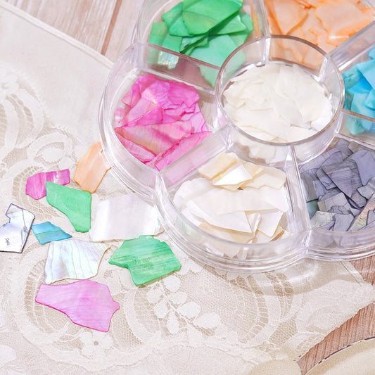 Nail Mother-of-pearl 7-piece set - 2 natural shell