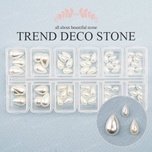Trendy Brooch Half Pearl-Waterdrop (Set of 12) / 3 sizes