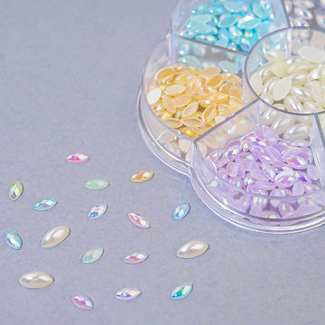 Nail Stone - 6 Boat Pearl Aurora