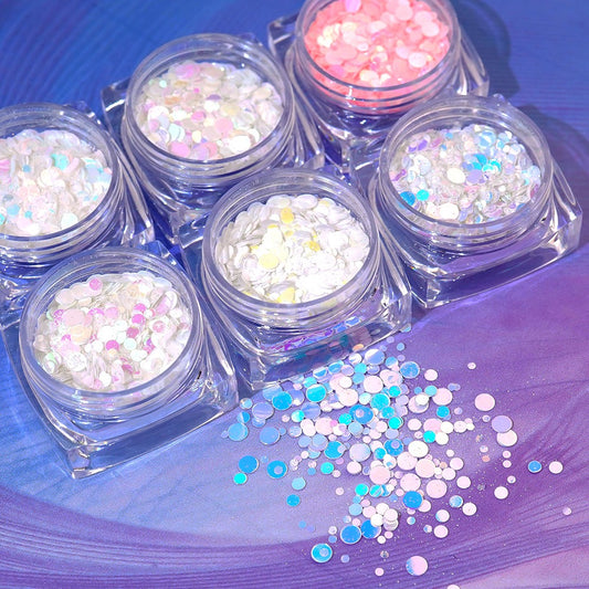 Twinkle AB Nail Glitter 6-piece set