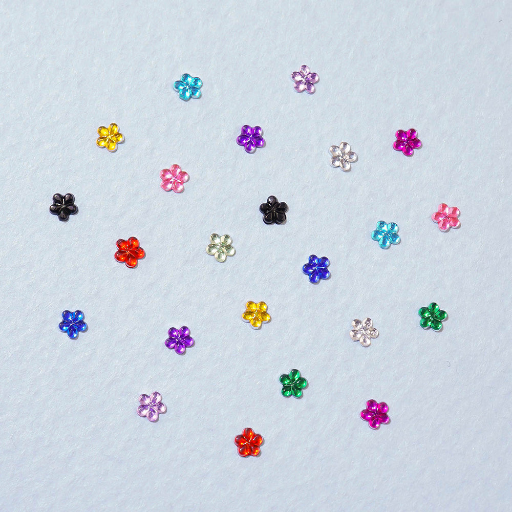 Mini Nail Stone 12 Set - 2 Flower Stones