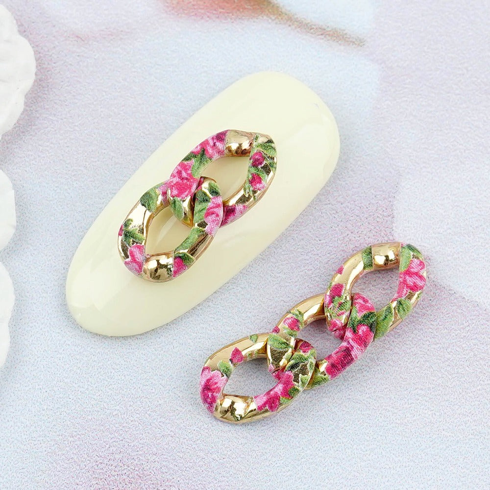 Nail Chain - Azalea Gold Flower