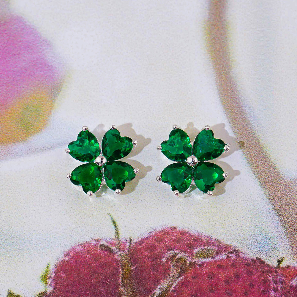 Clover Nail Parts-5Heart Zircon Stone