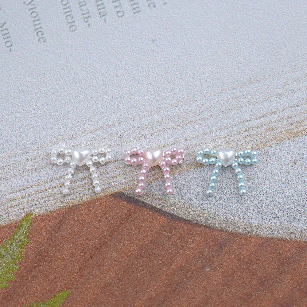 Ribbon Nail Parts-130 Pearl Heart