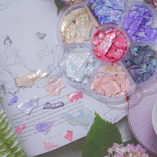 Nail Mother-of-pearl 7-piece set -seashell