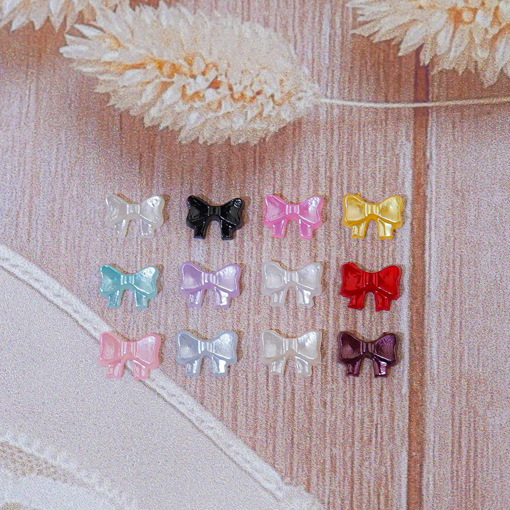 Ribbon nail parts- 2 mini pearls