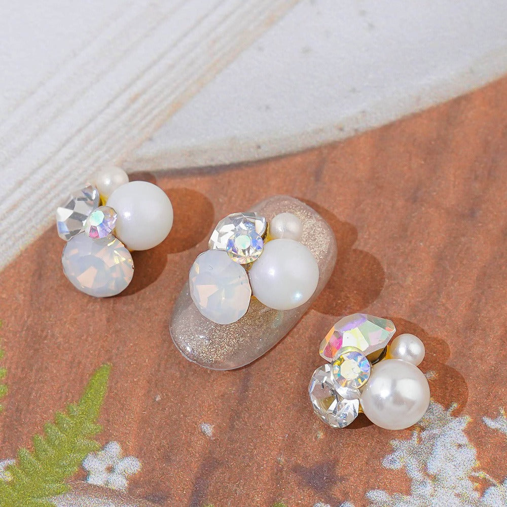 Full Stone Nail Parts-5 Round Nail Pearl Stone