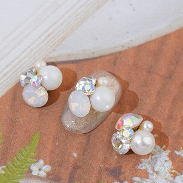 Full Stone Nail Parts-5 Round Nail Pearl Stone