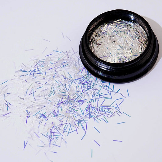 Silver Mirror Nail Glitter - Line Real Metal