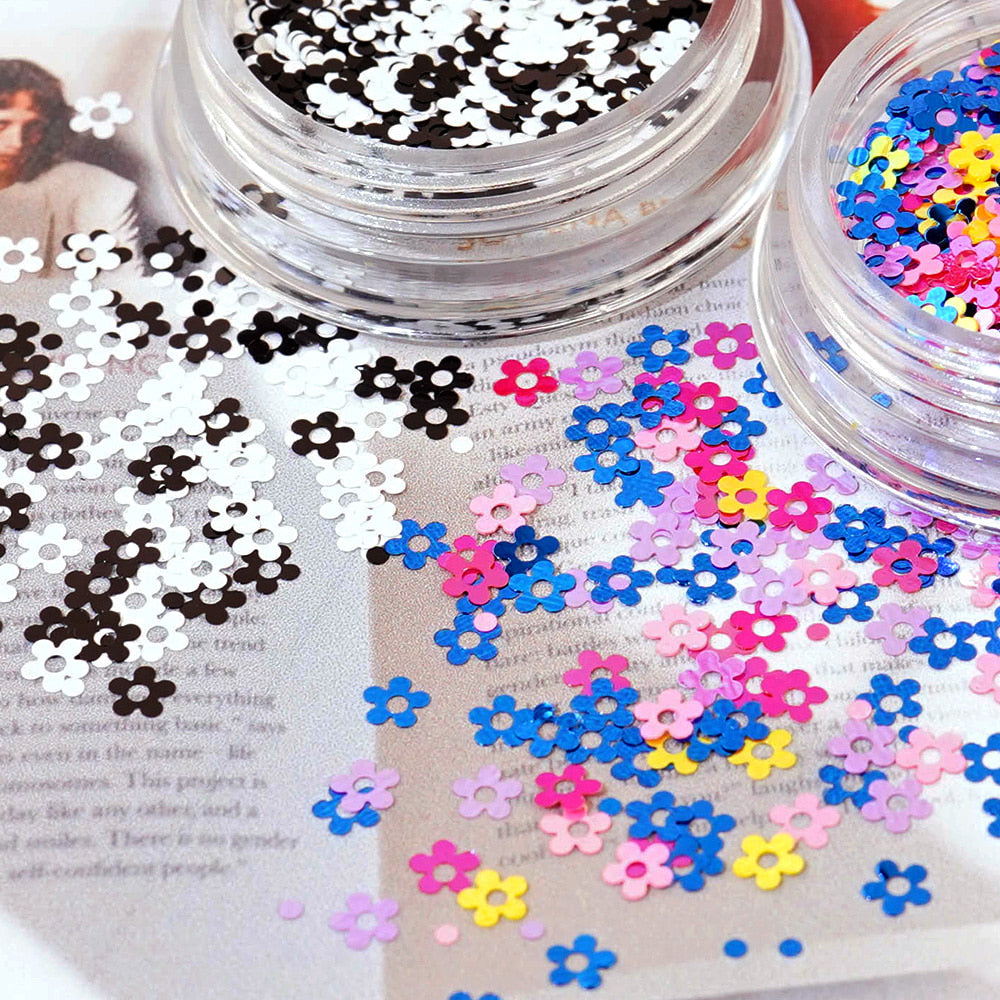 Flower Nail Glitter - 1 Spangle Flower