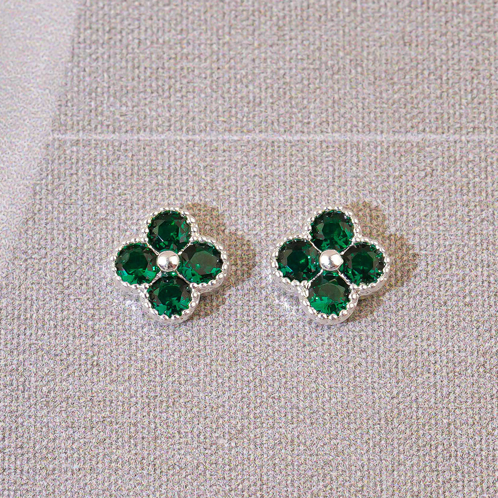 Clover Nail Parts-6 Green Zircon Stone