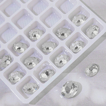 Oval Nail Stone-1 V-Cut Crystal