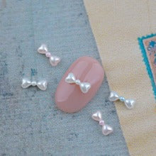 Ribbon Nail Parts-129 Pearl Heart