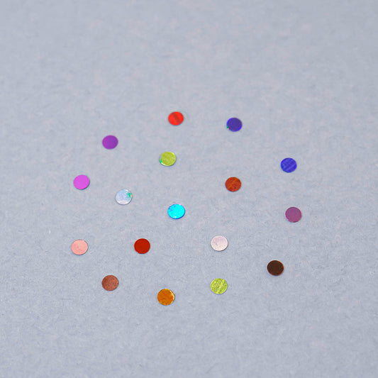 Round Nail Glitter Set of 12 - 6 Summer