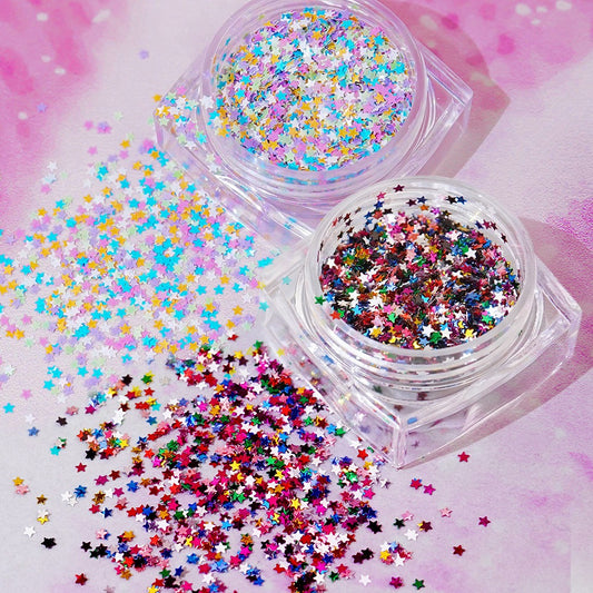 Star Nail Glitter-3 Mix Super Mini 1mm