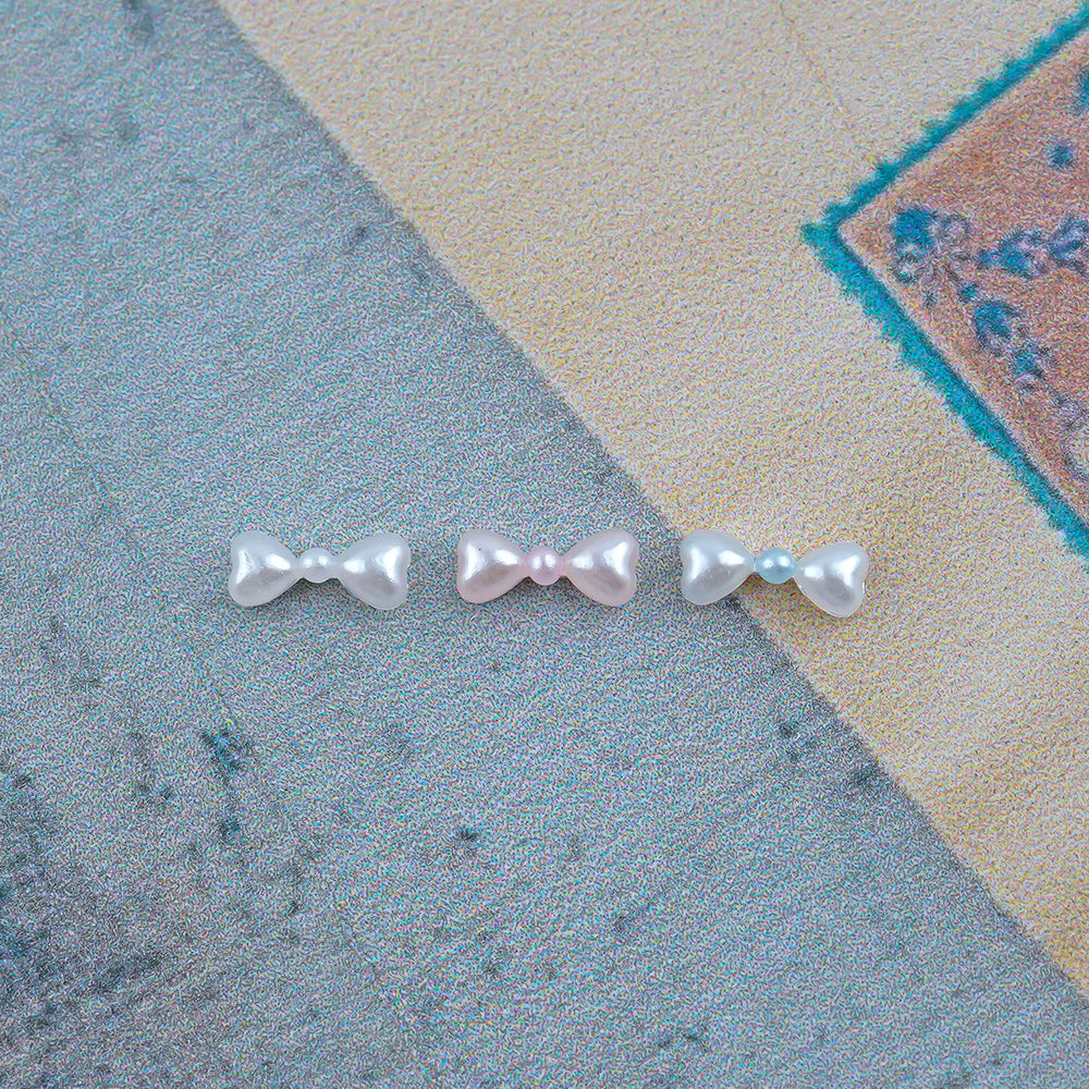 Ribbon Nail Parts-129 Pearl Heart