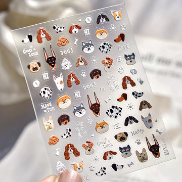 3D Embossed Nail Sticker - 569 Puppy