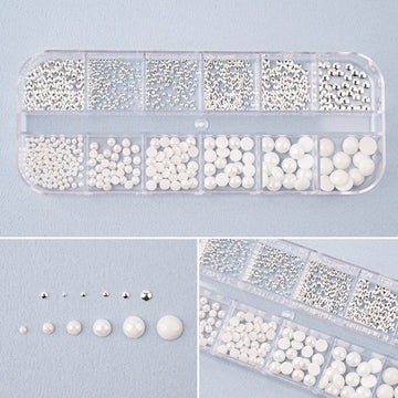 Trendy Metal Half-Cham x Half-Pearl 12-Set-2