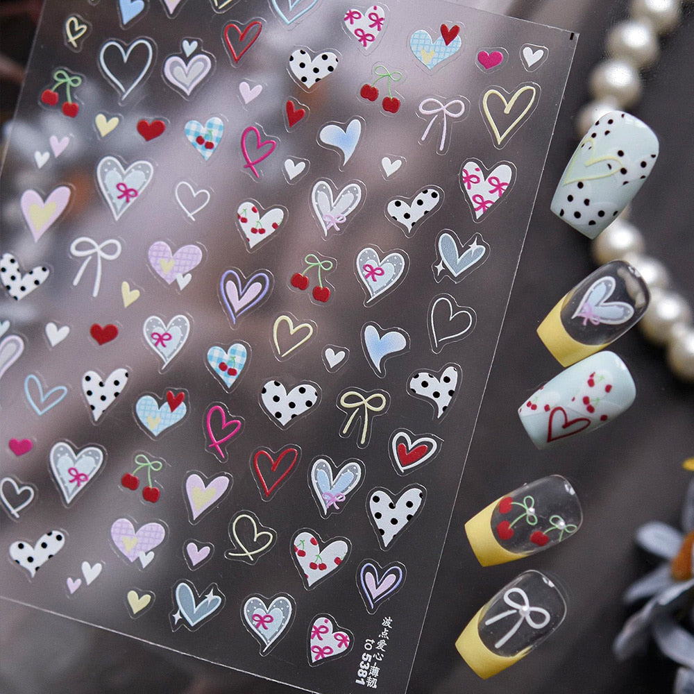 Premium Nail Sticker - 123 Heart