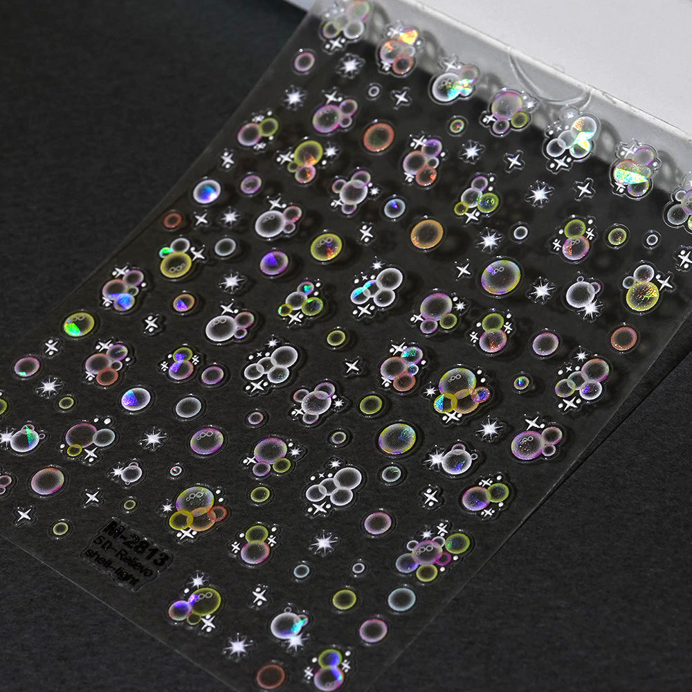 3D Embossed Nail Sticker - 563 Water Drop