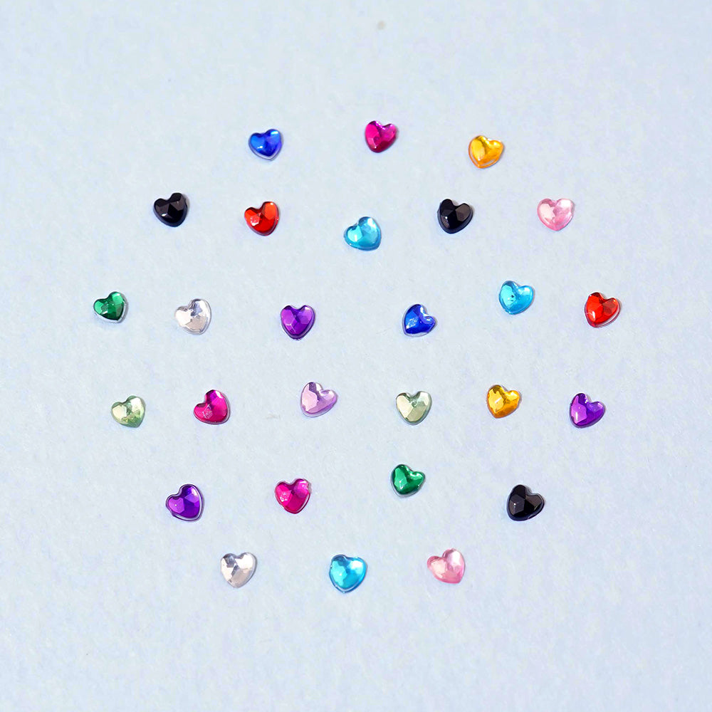 Mini Nail Stone 12 Set - 6 Heart Nail Parts