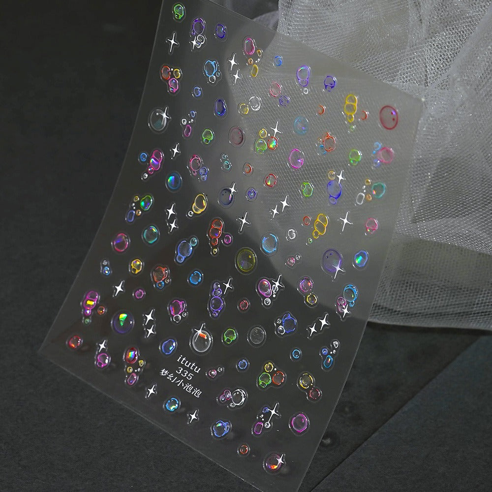 3D Embossed Nail Sticker - 562 Water Drop