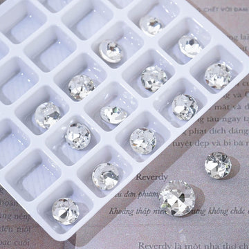Round Nail Stone-2 V-Cut Crystal