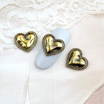 Fancy Nail Parts-62 Heart Metal