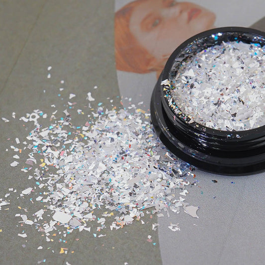 Silver Mirror Nail Glitter - Metallic