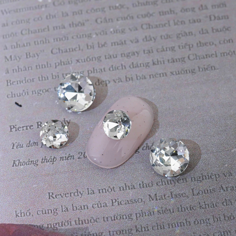 Round Nail Stone-2 V-Cut Crystal