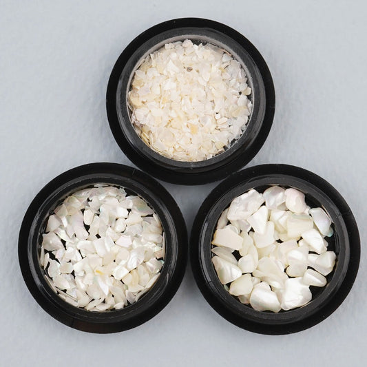 Seashell 3-piece set - 5 Mother-of-pearl glitter