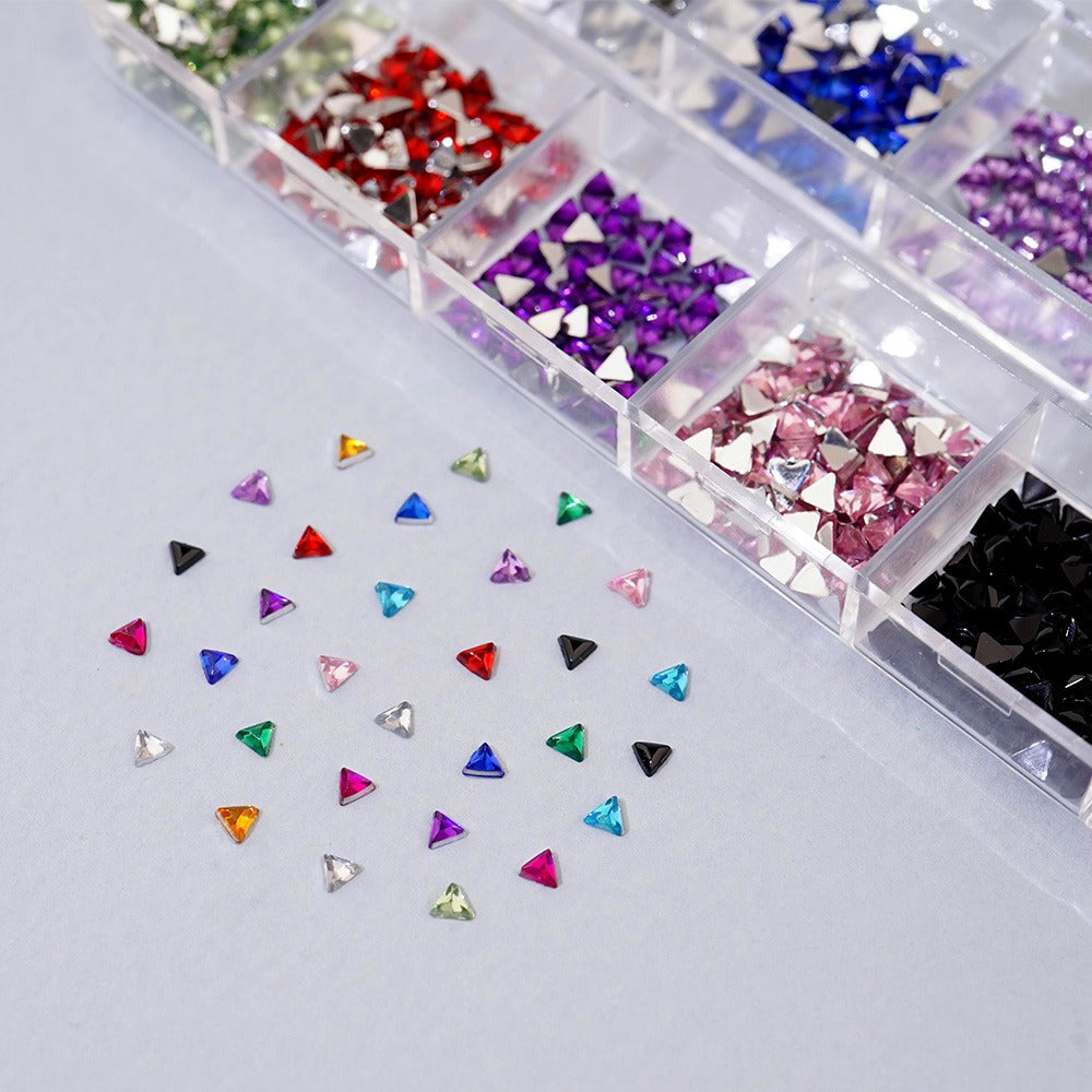 Mini Nail Stone Set of 12 - 5 Triangular Stones
